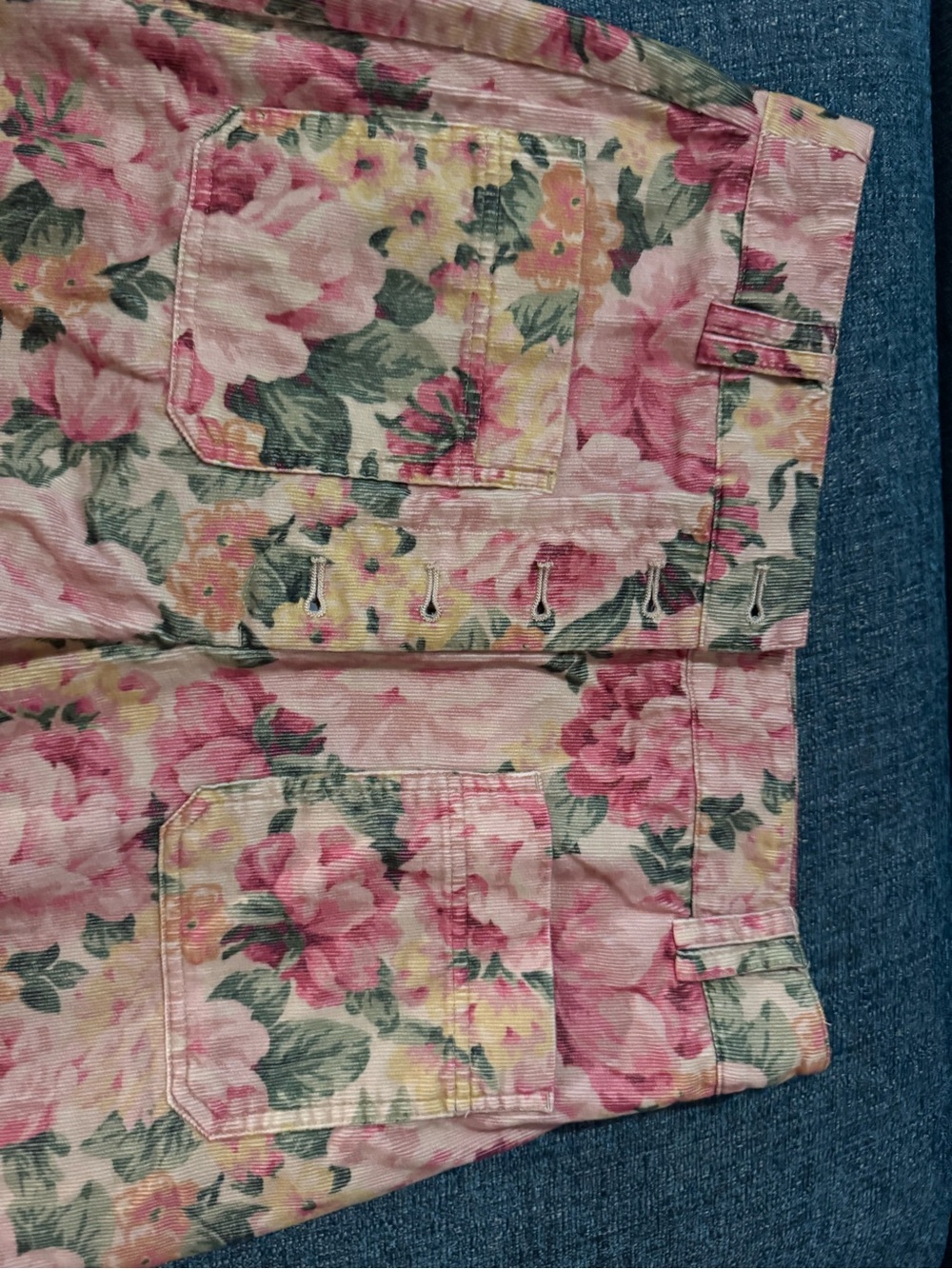 Sezane Pink Floral Straight-Leg Cotton Trousers - Picture 3 of 7